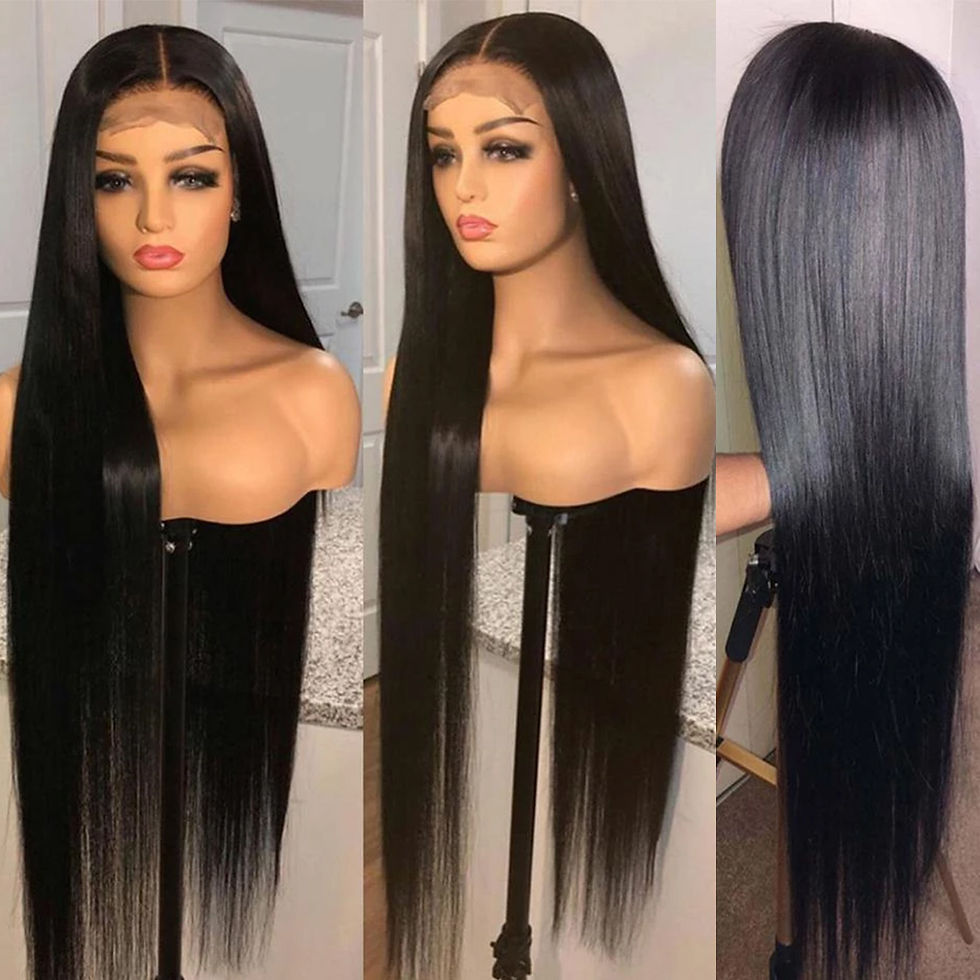 Thumbnail: 32inch Vietnamese Silky Straight  Lace Frontal Wig Jet Black