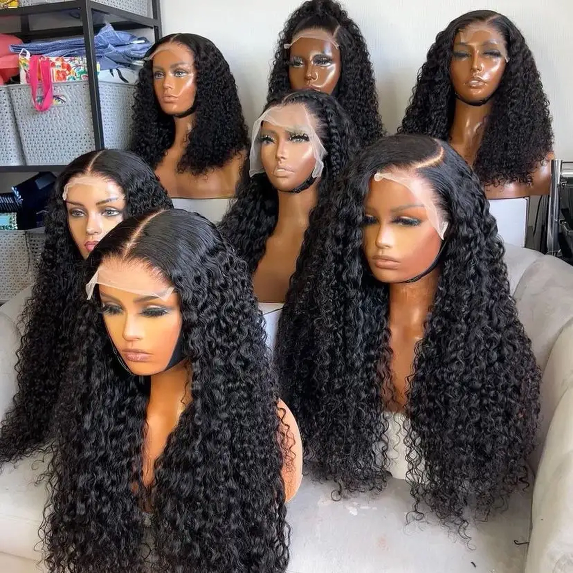 Thumbnail: 26" 7x7 Cambodian Caorse Curly Wig