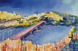 Painting abstract expressionism by Rachel Romanowsky