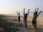 Yoga on beach