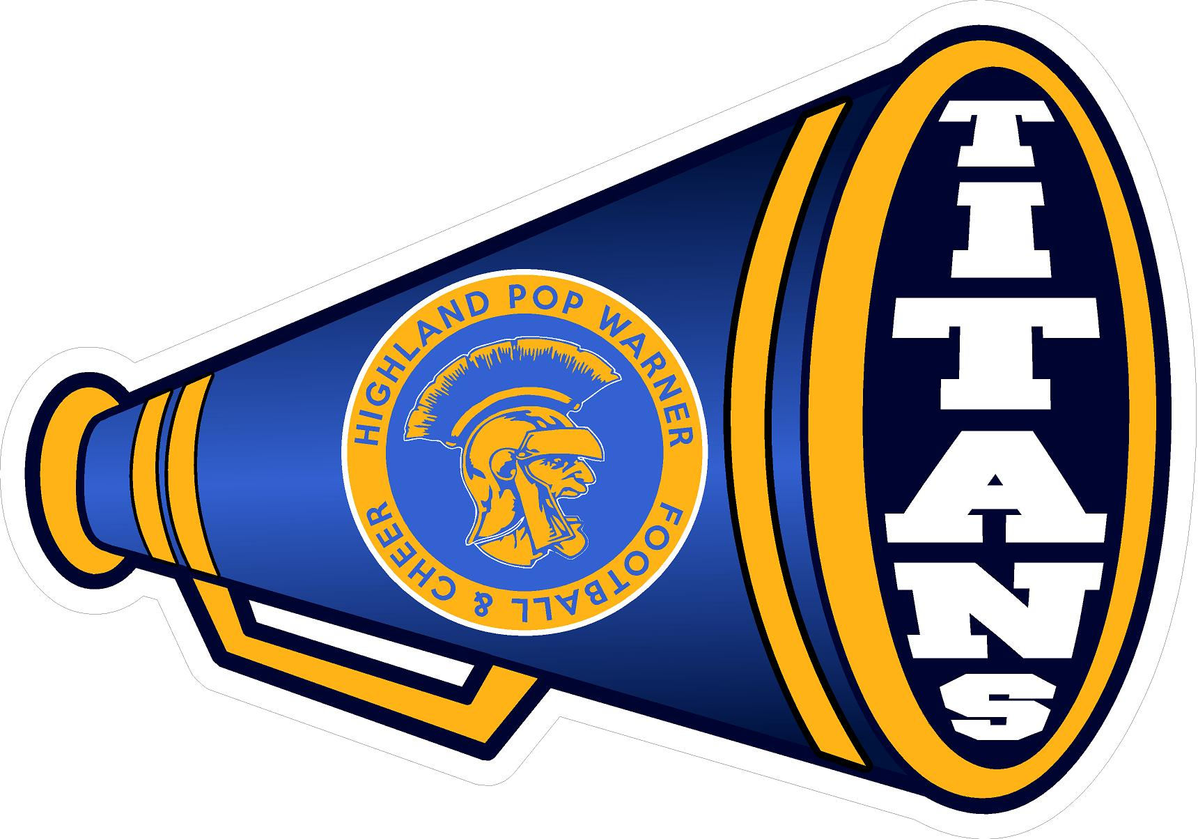 Highland Titans Cheer Cone Yard Sign