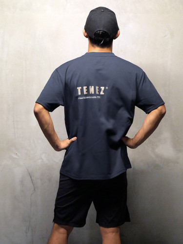 TENEZ ムーンテックシャツ 0065. MOON-TECH®︎：TENEZ®︎ Back Print Tee (NAVY) | TENEZ