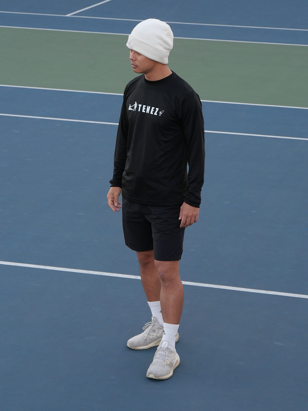 サムネイル： 0043. TENEZ Full Logo Long Sleeve Tee (BLACK)