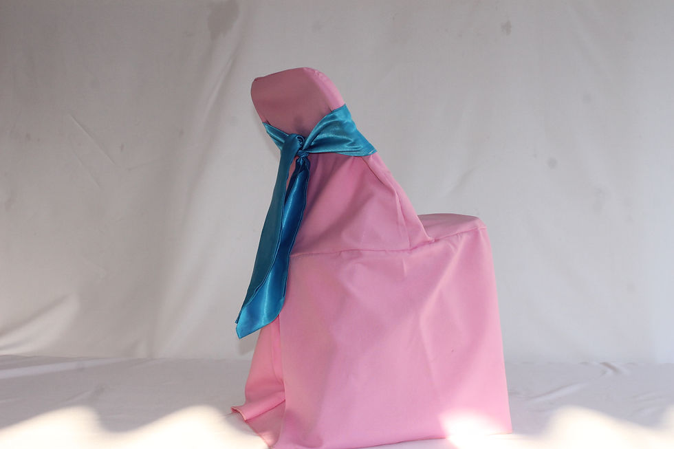Miniatura: Silla + Funda Rosada + Lazo de Color