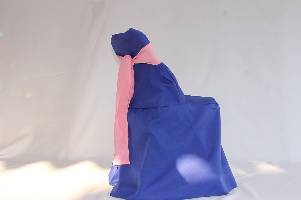 Miniatura: Silla + Funda Azul + Lazo de Color