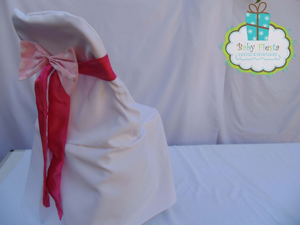Miniatura: Silla + Funda Blanca + Lazo + Corbatita (Minnie)