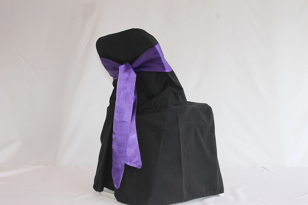 Miniatura: Silla + Funda Negra + Lazo de Color