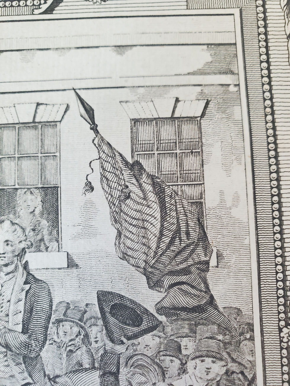 Thumbnail: Revolutionary War era Engraving of the Reading of Declaration of Independence