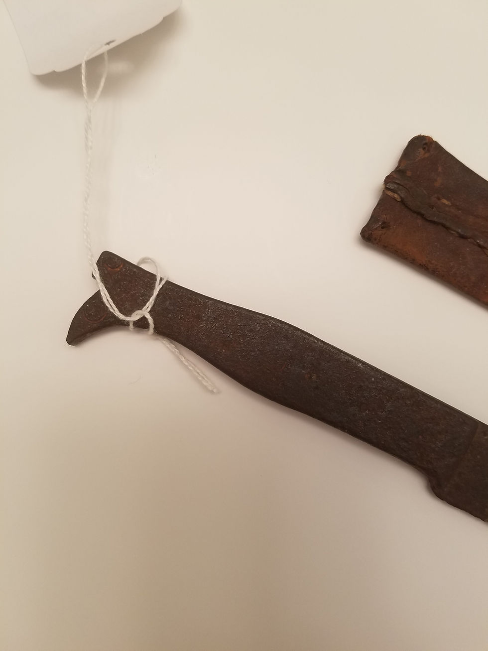 Thumbnail: Late 18th c. Blacksmith made Boot Handle Side knife with period sheath