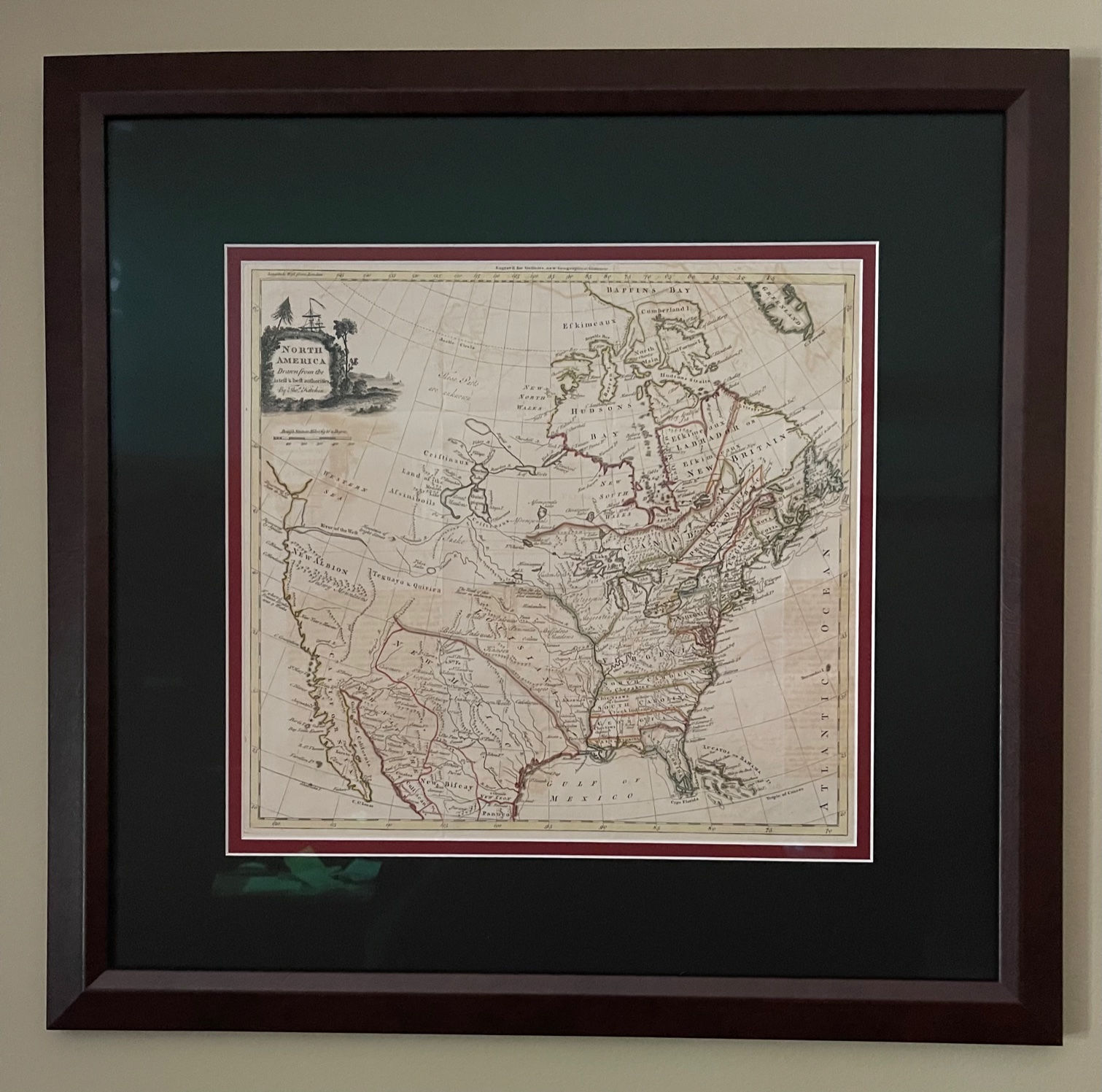 Map of Revolutionary War American c. 1770