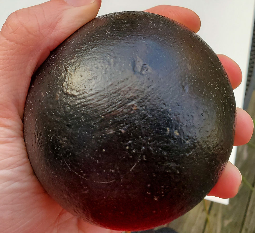 Thumbnail: 6 lb French and Indian War Cannon Ball Battle of Bloody Pond  ex.Oswald