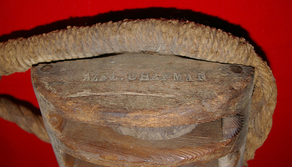 Thumbnail: Revolutionary War American Naval Block and Tackle with Makers Name Stamp