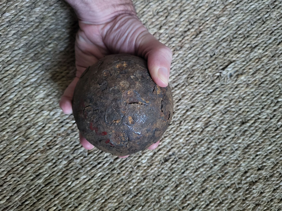 Thumbnail: Revolutionary War Yorktown Dug 9 lb Cannon Ball