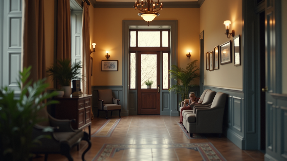 Eye-level view of a notary public office with a welcoming atmosphere