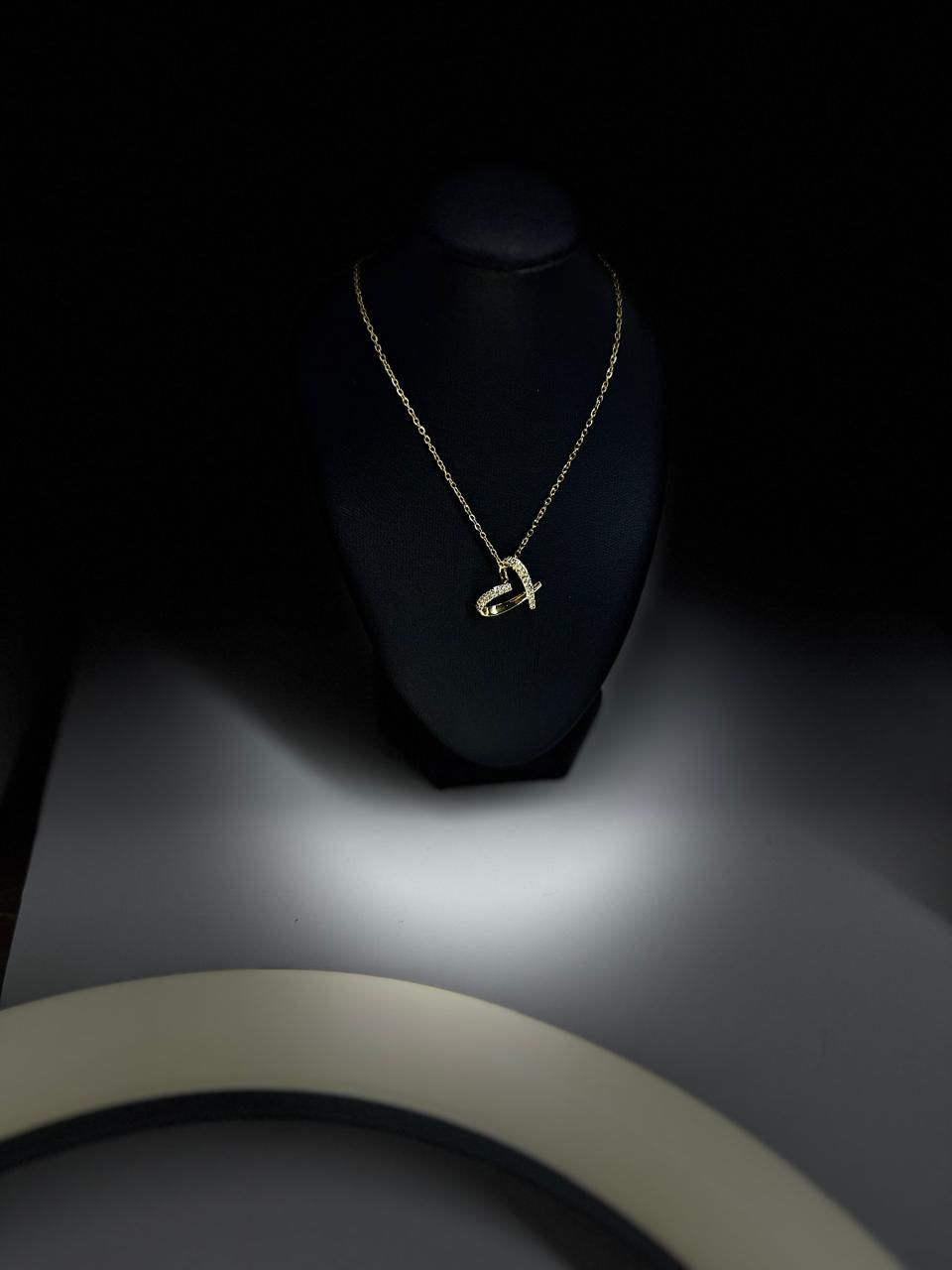 Thumbnail: Stone heart pendant necklace