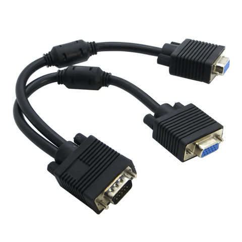 כבל מפצל VGA Male - 2xVGA Female HQ