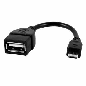 כבל OTG Micro USB B - USB A Female 0.12m