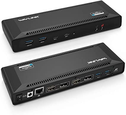 תחנת עגינה Wavlink TYPE-C 5K/Dual 4K 2xHDMI 2xDP