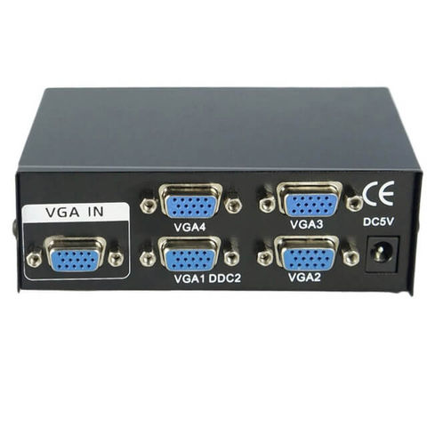 מפצל VGA מוגבר 4 מסכים 250MHz