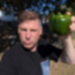 Repurposed cotton tee with an upcycled denim patch and Plum Hollow Farms swan logo. Made in collaboration with Beyond Retro.