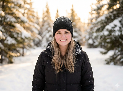 Rachel Outside in Winter