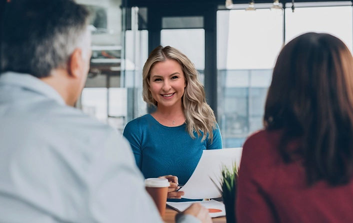 Rachel with customers