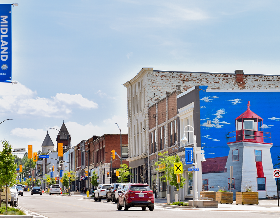 Eye-level view of a cozy house surrounded by spring blooms