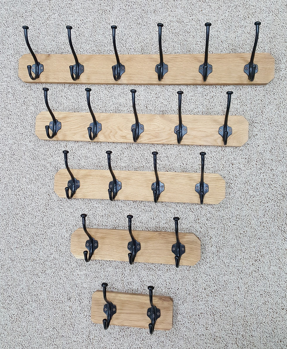Thumbnail: Coat Rack Oak (without Shelf) - 5 sizes