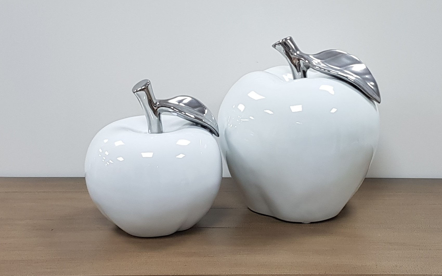 Silver & White Apples