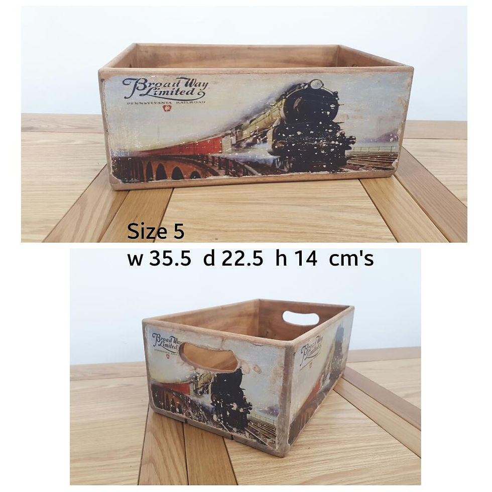 Thumbnail: Wooden Storage Box Trains & Stations - 10 Sizes