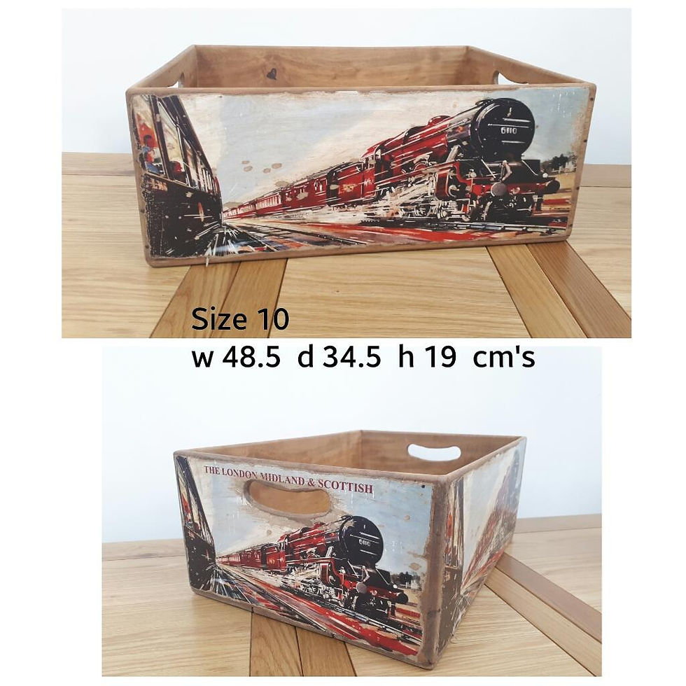 Thumbnail: Wooden Storage Box Trains & Stations - 10 Sizes