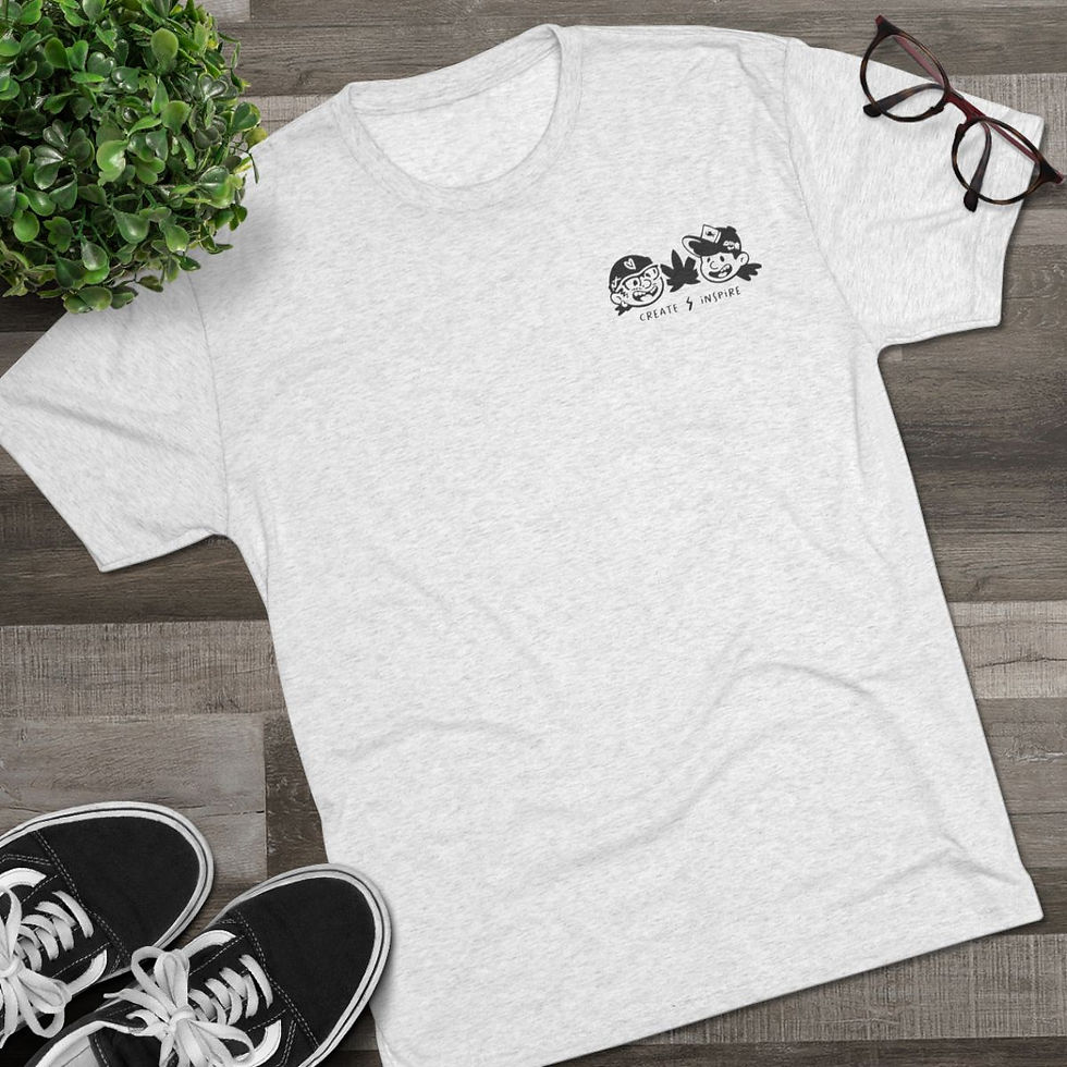 Thumbnail: Green Mitten Bros Unisex Tri-Blend Crew Tee