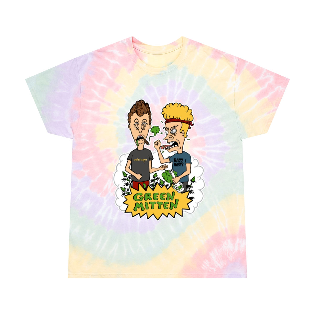 B&B DO GREEN MITTEN TYE DYE TEE