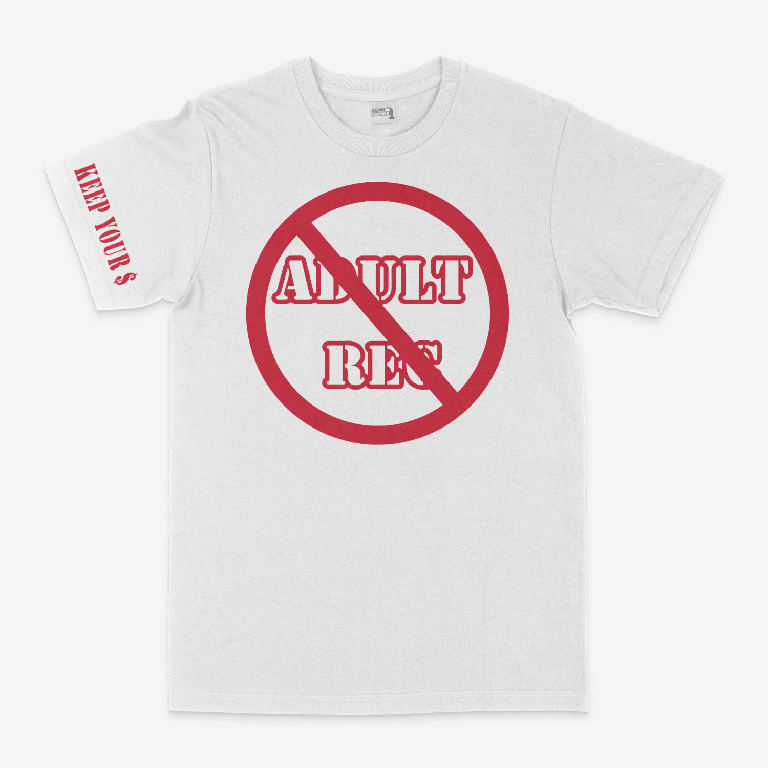No Adult Rec Tee Front