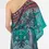 Thumbnail: Paisley Aqua One Shoulder Romper