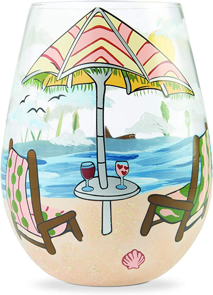 Lolita Beach Please Stemless Wine Glass