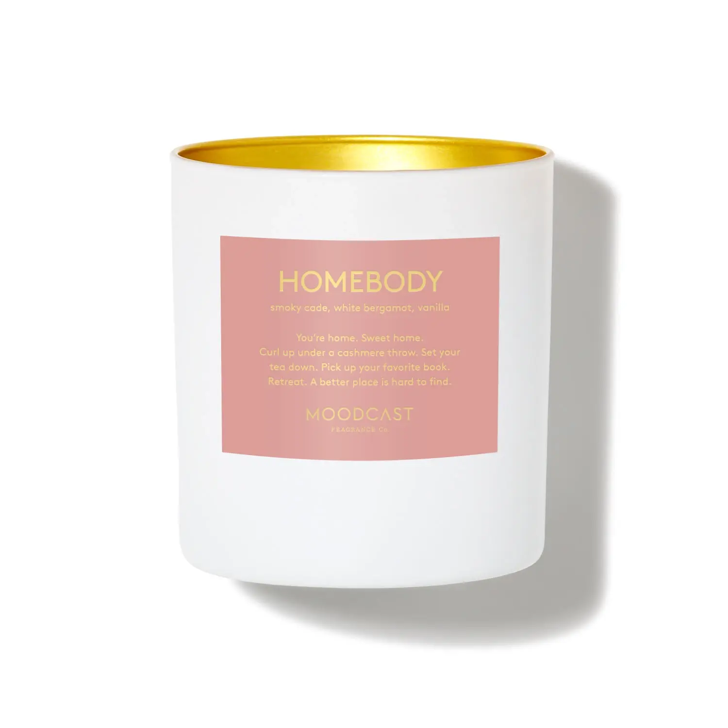 Homebody - White and Gold 8oz Coconut Wax Candle