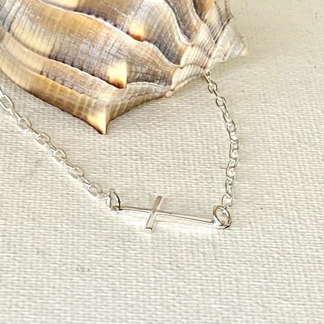 Cross Silver Anklet