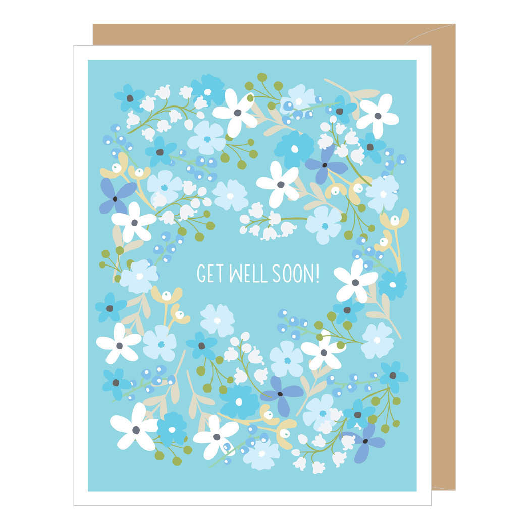Floral Get Well Soon Card