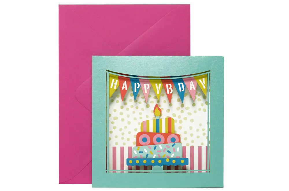 Birthday Cake Pop Up Scene Card