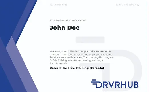PTC Training Certificate Sample.webp