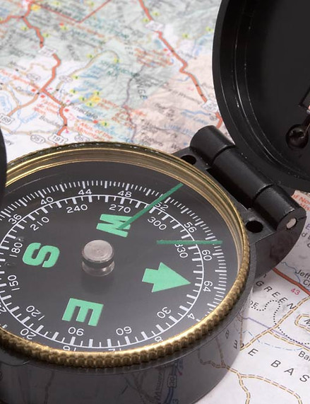 Compass On Map