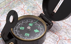 Compass On Map