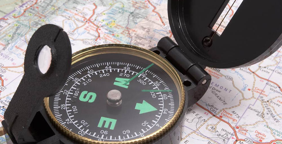 Compass On Map