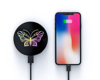 LED color print wireless powerbank