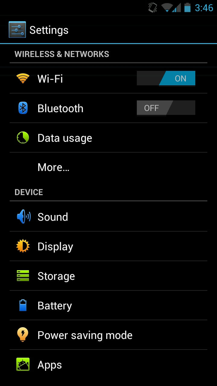 Settings app