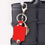 Miniature : Porte-clés rouge ou noir 7x3,5 cm