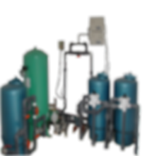 Bateria de Filtros Suavizador compuesto por filtros con Carbón Activado, Arenas de Sílice, Antracita, en serie más sistema bactericida de Ozono