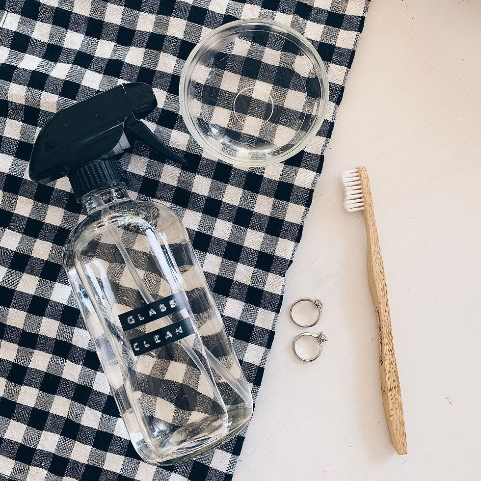 homemade windex, homemade ring cleaner. Minimalist and zero waste