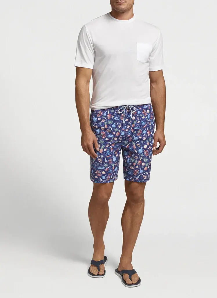 Thumbnail: SHIP FACED SWIM TRUNK IN ATLANTIC BLUE BY PETER MILLAR
